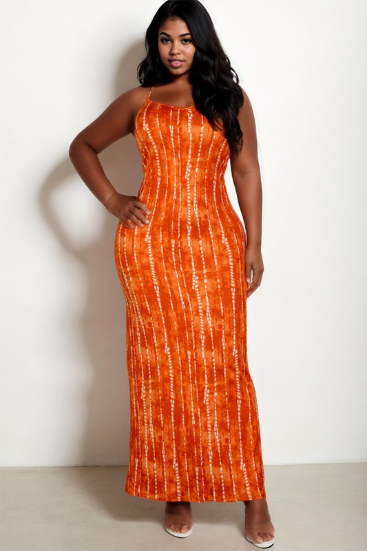 Plus Size Tie Dye Printed Cami Bodycon Maxi Dress – Vogueish Plus Size Tie Dye Printed Cami Bodycon Maxi Dress – Vogueish